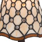 Tiffany tafellamp – Ronde Sieraccenten – Ø 17,5 × H 36 cm, Verzenden, Nieuw