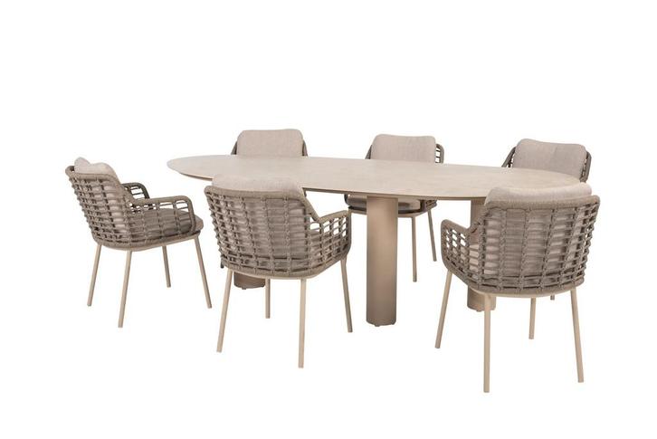 Taste by 4 Seasons Puglia tuinset latte met Denia tafel met, Tuin en Terras, Tuinsets en Loungesets, Ophalen of Verzenden