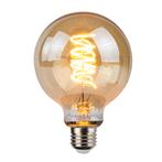 LED Filament Globe lamp amber - spiraal | 80mm | 4 Watt, Led-lamp, Soft of Flame, Nieuw