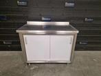 Werkbank | schuifdeuren | RVS | trespa | 108cm, Zakelijke goederen, Horeca | Keukenapparatuur, Gebruikt, RVS Meubilair