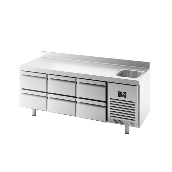 GGM Gastro | Koelwerkbank Premium PLUS - 1960x700mm - met 1, Zakelijke goederen, Horeca | Keukenapparatuur, RVS Meubilair, Verzenden