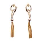 Bicolor gouden oorstekers; Cetas (witgoud, Turkse sieraden), Sieraden, Tassen en Uiterlijk, Ophalen of Verzenden, Gebruikt, Overige kleuren