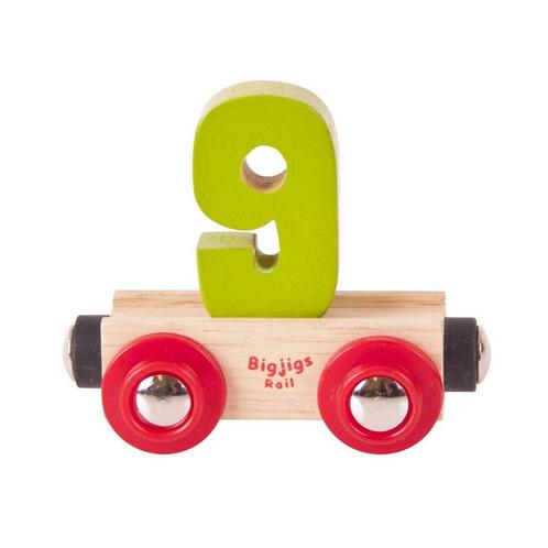 BigJigs Rail Name Number 9 / Cijfer van €2,99 voor €1,79, Kinderen en Baby's, Speelgoed | Speelgoedvoertuigen