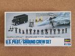 Hasegawa X72-7 US Pilot / Ground Crew Set 1:72, Hobby en Vrije tijd, Modelbouw | Figuren en Diorama's, Verzenden, Nieuw