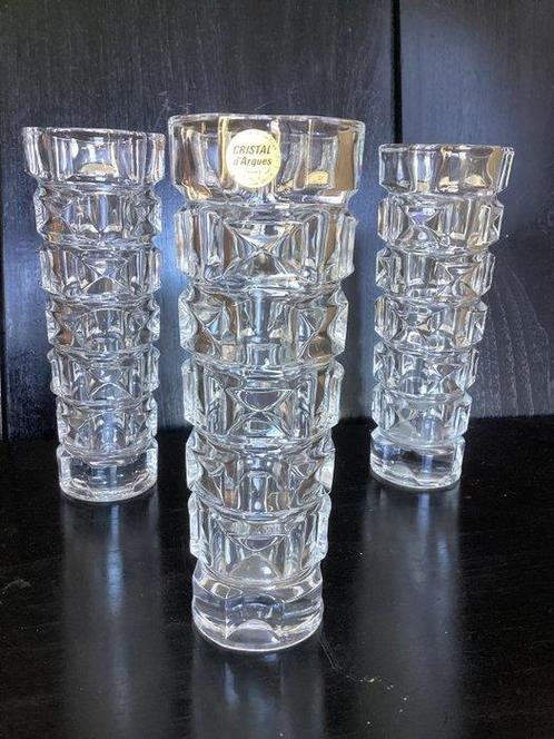 Cristal dArques - Vaas (3) - Kristal - Vintage Franse, Antiek en Kunst, Curiosa en Brocante