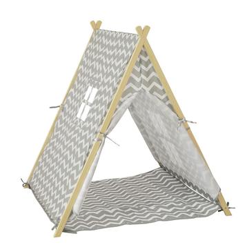 SoBuy Tipi Tent - voor Kinderen - 104 x 110 x 100cm - Wit/ G