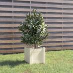 vidaXL Plantenbak 31x31x31 cm massief grenenhout wit, Verzenden, Minder dan 60 cm, Nieuw, Hout