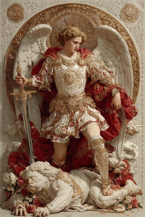 CREATIVE_HUB - Saint Michael the Archangel - Quis ut Deus, Antiek en Kunst, Antiek | Boeken en Bijbels