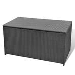 Tuinbox 120x50x60 cm poly rattan zwart (Schuurtjes-Rekken), Tuin en Terras, Tuinhuizen, Verzenden, Nieuw