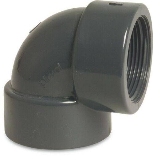 Pvc draadknie 90°, 2x binnendraad-2½”, 10 bar, Doe-het-zelf en Verbouw, Buizen en Afvoer, Verzenden