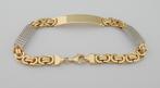 14k Gouden Koningsarmband Armband Naamplaat Koningsschakel, Nieuw, Goud, Goud, Met edelsteen