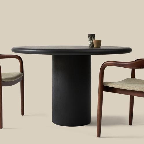 *WOONWINKEL* Ronde Eettafel Beton Cire Grijs 120 Cm, Huis en Inrichting, Tafels | Eettafels, Nieuw, Verzenden