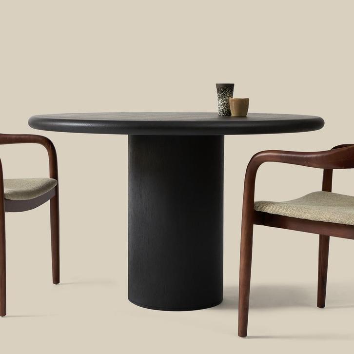 *WOONWINKEL* Ronde Eettafel Beton Cire Grijs 120 Cm, Huis en Inrichting, Tafels | Eettafels, Nieuw, Verzenden