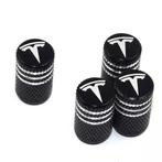 TT-products ventieldoppen Tesla 3 rings zwart 4 stuks, Nieuw, Ophalen of Verzenden