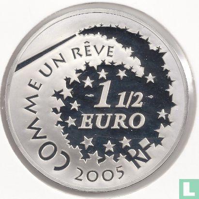 Frankrijk 1½ euro 2005 (PROOF) 30 years of Hello Kitty b.., Postzegels en Munten, Munten | Europa | Euromunten, Losse munt, Goud
