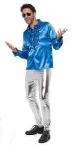 Disco Broek Zilver, Kleding | Heren, Carnavalskleding en Feestkleding, Verzenden, Nieuw