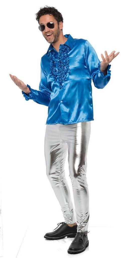 Disco Broek Zilver, Kleding | Heren, Carnavalskleding en Feestkleding, Nieuw, Verzenden