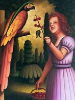 Luciano Coratti (1930) - Bimba con pappagallo