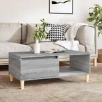 vidaXL Salontafel 90x50x36,5 cm bewerkt hout grijs sonoma, Huis en Inrichting, Tafels | Salontafels, 50 tot 100 cm, Verzenden