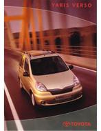 2002 TOYOTA YARIS VERSO BROCHURE NEDERLANDS, Boeken, Auto's | Folders en Tijdschriften, Nieuw, Author, Toyota