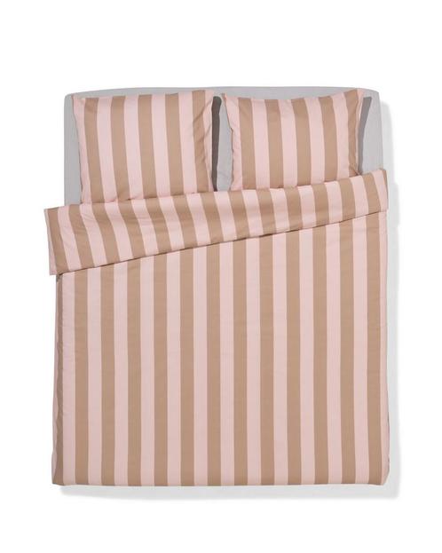HEMA Dekbedovertrek 200x200/220cm zacht katoen strepen roze, Huis en Inrichting, Slaapkamer | Beddengoed, Nieuw, Verzenden