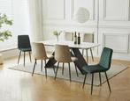 Lina® Elisia - Velvet Eetkamerstoelen - Set van 4 - OP=OP, Overige kleuren, Stof, Nieuw, Ophalen of Verzenden