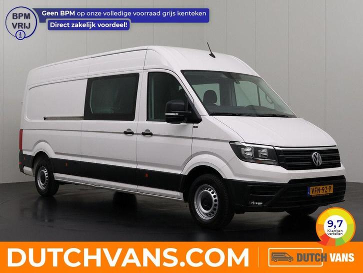 Volkswagen Crafter Dubbele-cabine 2.0TDI | wit, Auto's, Bestelauto's, Lease, Handgeschakeld, BTW verrekenbaar, Diesel, Wit, Euro 6