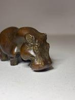 Beeld, Nijlpaard - 32 mm - Brons, Antiek en Kunst