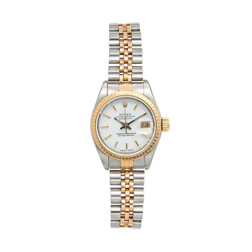 Rolex Lady-Datejust 26 79173 uit 1990, Sieraden, Tassen en Uiterlijk, Horloges | Dames, Polshorloge, Gebruikt, Rolex, Verzenden