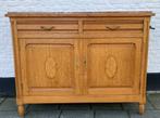 prachtig antiek eiken commode - wastafel met rood marmer