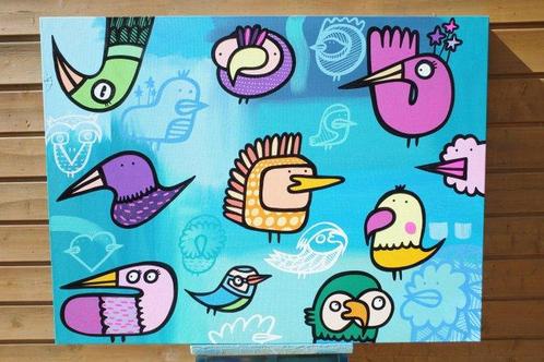 Kev Munday (1986) - Birds & Blues, Antiek en Kunst, Kunst | Schilderijen | Modern