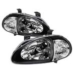 Xtune Honda Del Sol 93-97 1Pc Kristal Koplampen Zwart, Auto diversen, Tuning en Styling, Ophalen of Verzenden