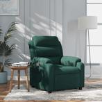 vidaXL Fauteuil verstelbaar fluweel donkergroen, Huis en Inrichting, Fauteuils, Verzenden, Nieuw