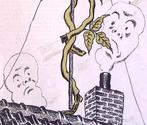Gerard Adolf Boon en radio op spotprent (lijst optie), Antiek en Kunst, Verzenden