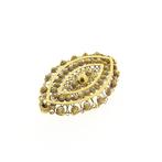 Gouden broche met Zeeuwse knopen, Ophalen of Verzenden, Gebruikt, Overige kleuren, Goud