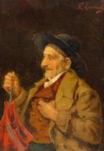 Federico Andreotti (1847 – 1930) - Vecchio con ombrello