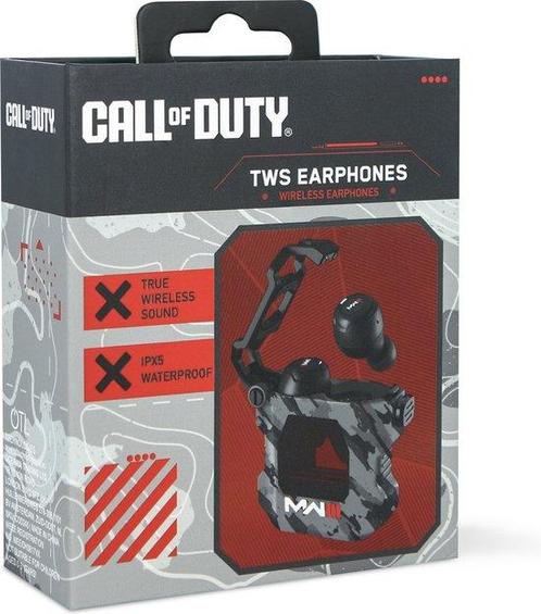 Call of Duty - TWS earbuds - metalen oplaadcase met led ligh, Audio, Tv en Foto, Koptelefoons, Nieuw, Verzenden