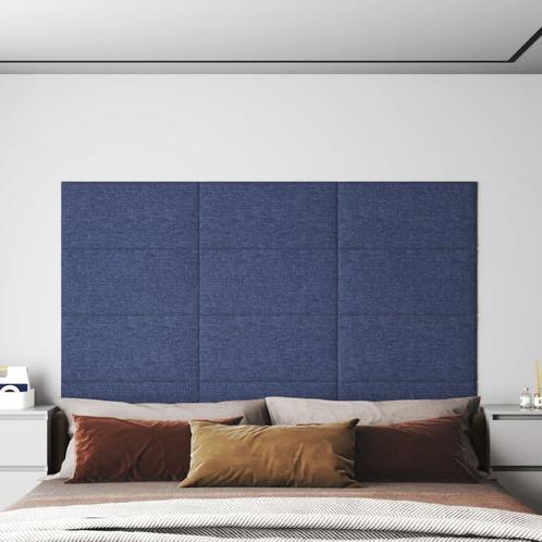 vidaXL Wandpanelen 12 st 2,16 m² 60x30 cm stof blauw, Doe-het-zelf en Verbouw, Platen en Panelen, Nieuw, Verzenden