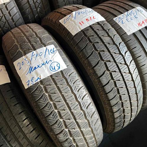 2 x Maxxis 205-70-16 C 4 Seizoenbanden 7,5mm, Auto-onderdelen, Banden en Velgen, 16 inch, All Season, 205 mm, Bestelwagen, Gebruikt
