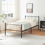 Metalen bedframe Hercules incl. bedbodem 90x200 cm zwart, Huis en Inrichting, Verzenden, Nieuw