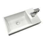 Wastafel Sanicare Q40 40x22 cm Mineraalmarmer Wit, Doe-het-zelf en Verbouw, Sanitair, Ophalen of Verzenden, Nieuw, Overige typen