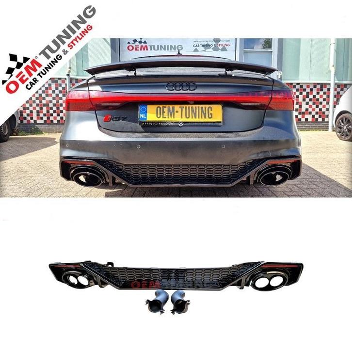 AUDI RS7 A7 4K8 Diffuser | Hoogglans zwart | 2018 – Heden, Auto-onderdelen, Carrosserie en Plaatwerk, Achter, Bumper, Audi, Nieuw