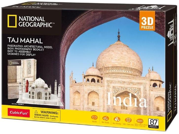 3D Puzzel - National Geographic Taj Mahal (87 stukjes) |, Hobby en Vrije tijd, Denksport en Puzzels, Nieuw, Verzenden