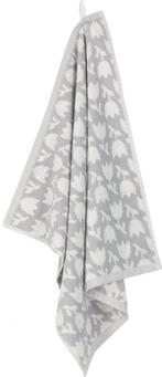 HEMA Keukendoek - 50 x 50 - katoen - wit/grijs bloemen, Verzenden, Nieuw