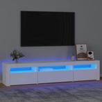 vidaXL Tv-meubel met LED-verlichting 195x35x40 cm wit, Verzenden, 150 tot 200 cm, Nieuw, Minder dan 100 cm