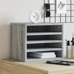 vidaXL Bureau organiser 36x26x29,5 cm bewerkt hout grijs, Verzenden, Nieuw in verpakking