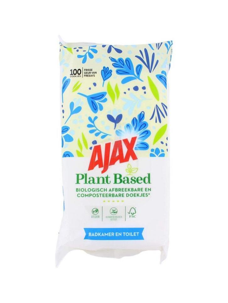 Ajax Schoonmaakdoekjes Plant Based Badkamer & Toilet 100 stu, Sieraden, Tassen en Uiterlijk, Uiterlijk | Lichaamsverzorging, Nieuw