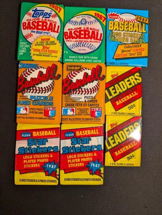 1987 Topps - 9 Booster pack - Excellent (EX), Verzamelen, Stickers