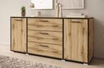 Meubella | Dressoir eiken 150x40x68 | Kast modern, Verzenden, 150 tot 200 cm, Nieuw, Modern