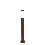 Buitenlamp paal roestbruin met opaal 80 cm IP44 - Rox, Nieuw, Overige materialen, Minder dan 50 watt